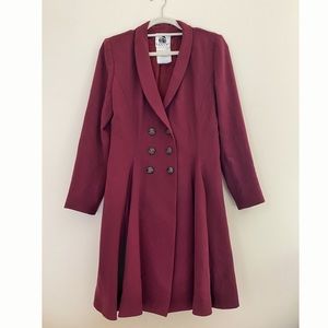 LANVIN vintage burgundy coat
